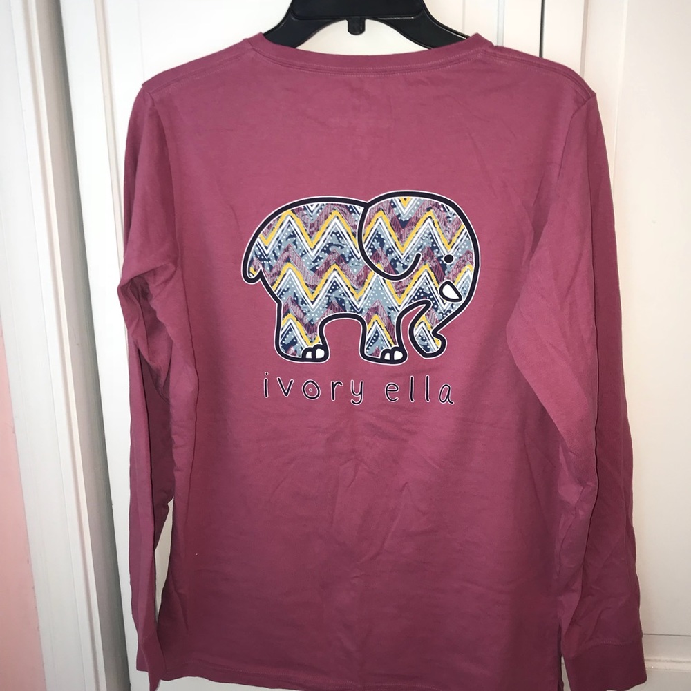 Ivory Ella Fit cranberry shirt